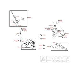 F04 Brzdové páčky / Brzdový válec / Hadice - Kymco Agility 125 City