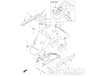 FIG33 Zadní blatník - Hyosung GV 125M C Aquila