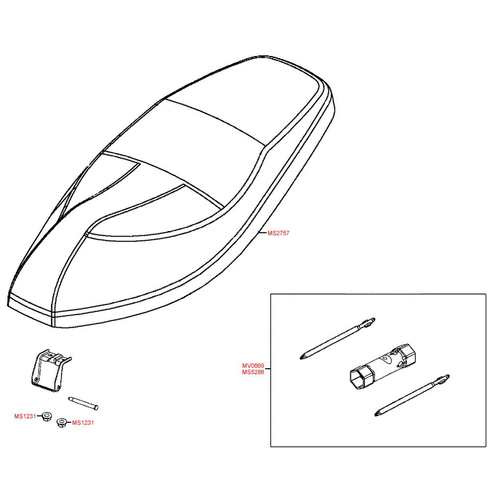 F09 Sedačka / Nářadí - Kymco Agility 50 RS 2T Naked KE10BB