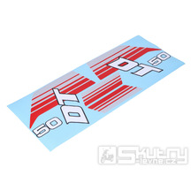 Sada samolepek na nádrž šedá/červená pro Yamaha DT 50