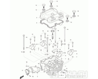 01h Hlava válce zadní - Hyosung GT 125 N E3 (Naked)