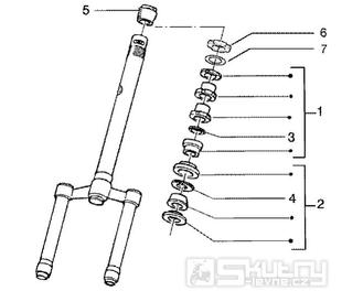 T40 Ložiska řízení - Gilera Runner 50 Poggiali do roku 2005 (ZAPC36200...)