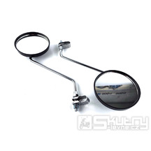 Zrcátko kulaté 110mm s objímkou na řídítka 22mm pro Zündapp, Hercules, Puch, Simson