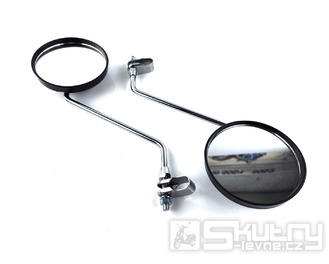 Zrcátko kulaté 110mm s objímkou na řídítka 22mm pro Zündapp, Hercules, Puch, Simson
