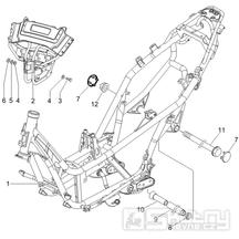 2.01 Rám, stupačky - Gilera Nexus 500 4T LC 2006-2008 (ZAPM35200)