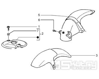 T30 Přední a zadní blatník - Gilera Runner Purejet 50 1998-2005 (ZAPC36100)