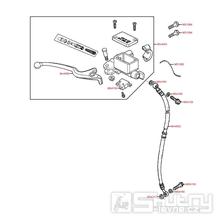 F04 Hlavní brzdový válec přední / brzdová páčka / brzdová hadice -  Kymco Agility 50 4T