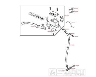 F04 Hlavní brzdový válec přední / brzdová páčka / brzdová hadice -  Kymco Agility 50 4T