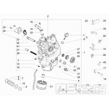 1.23 Kryt magneta dobíjení, olejový filtr - Gilera Nexus 500 4T LC 2009-2011 (ZAPM35200)