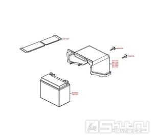 F11 Baterie / Kryt baterie - Kymco MXU 250