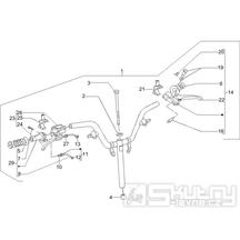 3.06 Řidítka, gripy, brzdové páčky - Gilera Stalker 50 2T 2005-2006 (ZAPC40100)