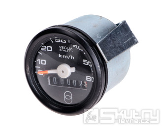 Tachometr 48 mm 60 km/h pro Gilera Citta, Vespa Ciao, Si