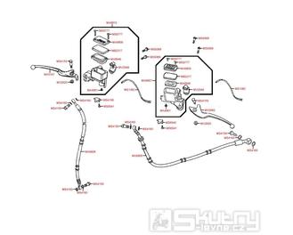 F04 Hlavní brzdový válec a brzdové hadice - Kymco People GT 125i