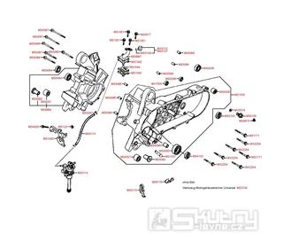 E09 Kliková skříň / Olejové čerpadlo - Kymco Yager 50 (Spacer 50)