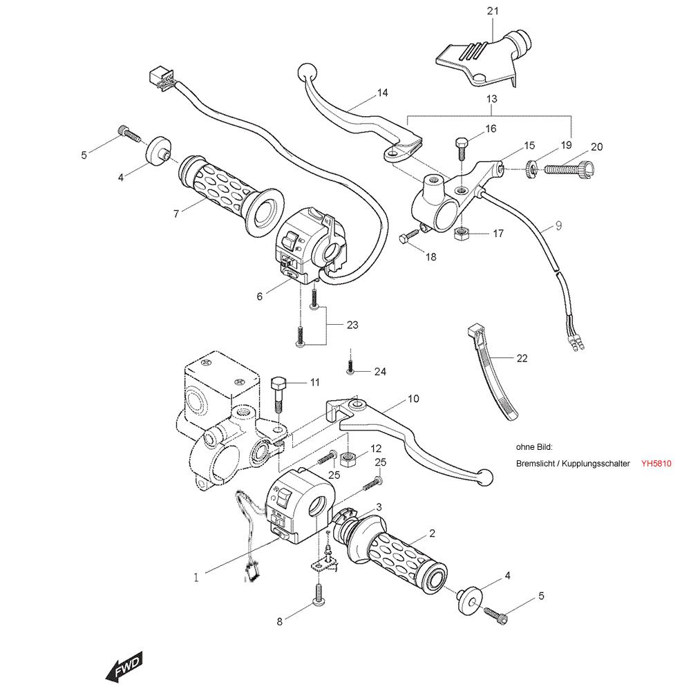 39 Gripy / Páčky / Přepínače - Hyosung GT 125 N E3 (Naked)