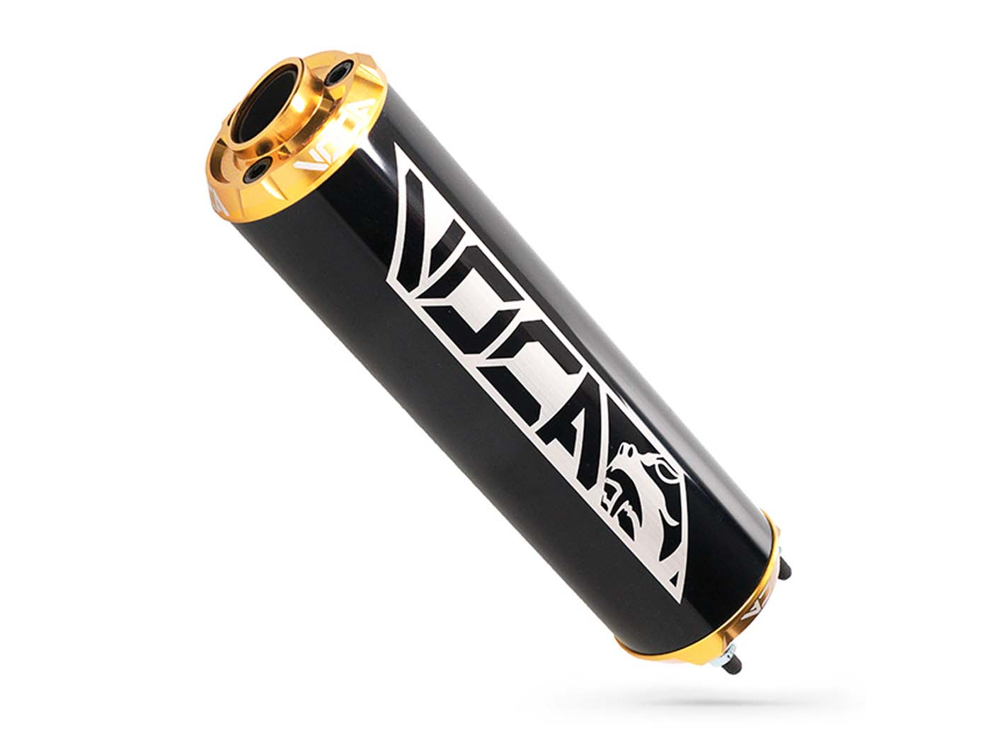Koncovka výfuku Voca hliníková - černá/zlatá CNC