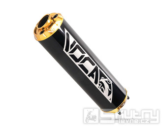 Koncovka výfuku Voca hliníková - černá/zlatá CNC