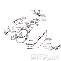 F13 Zadní kapotáž / Úložný prostor pro přilbu - Kymco Super 9 AC 50 [Sports]