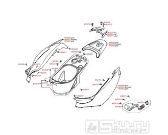 F13 Zadní kapotáž / Úložný prostor pro přilbu - Kymco Super 9 AC 50 [Sports]