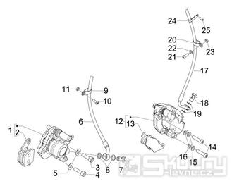 5.01 Brzdový třmen, destičky - Gilera Runner 50 PureJet ST 2008 (ZAPC46200)