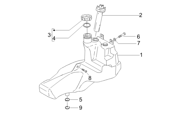2.47 Palivová nádrž - Gilera Stalker 50 2T 2007-2008 (ZAPC40100)