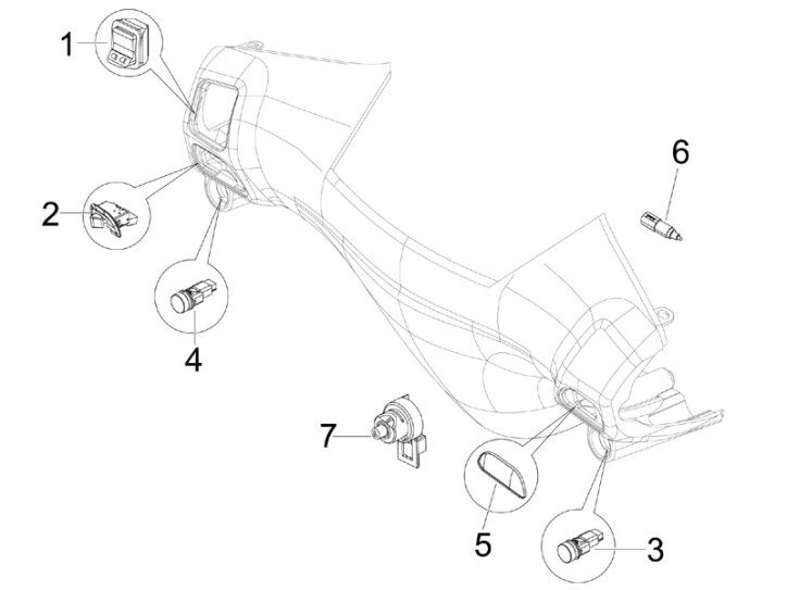 6.01 Přepínače světel a blinkrů, tlačítko houkačky - Gilera Stalker 50 2T 2008-2011 (ZAPC40100, ZAPC40101)