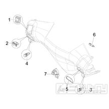 6.01 Přepínače světel a blinkrů, tlačítko houkačky - Gilera Stalker 50 2T 2008-2011 (ZAPC40100, ZAPC40101)