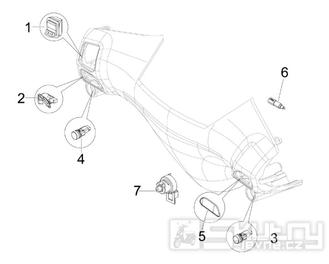 6.01 Přepínače světel a blinkrů, tlačítko houkačky - Gilera Stalker 50 2T 2008-2011 (ZAPC40100, ZAPC40101)