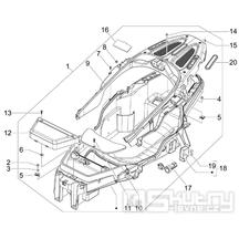 2.34 Úložný prostor podsedlový -  Gilera Fuoco 500ccm E3 2007-2013 (ZAPM61100...)