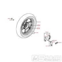 F08 Zadní kolo s brzdou - Kymco Super 8 50 4-Takt