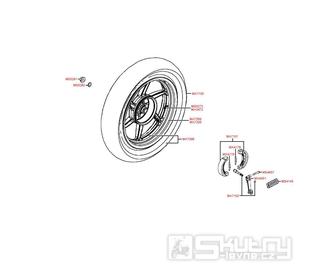 F08 Zadní kolo s brzdou - Kymco Super 8 50 4-Takt