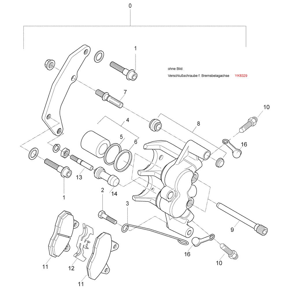 41 Přední brzdový třmen - Hyosung GV 125C Aquila TTC