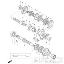 FIG15 Převodovka - Hyosung GV 125M C Aquila