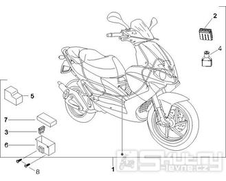 6.08 Elektroinstalace, pojistky - Gilera Runner 50 SP 2005 UK (ZAPC461000)