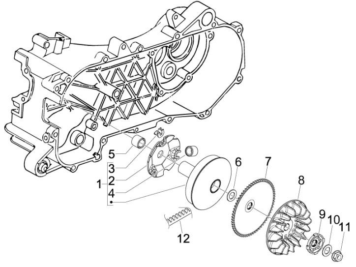 1.13 Řemen variátoru, variátor - Gilera Runner 50 PureJet ST 2008 (ZAPC46200)