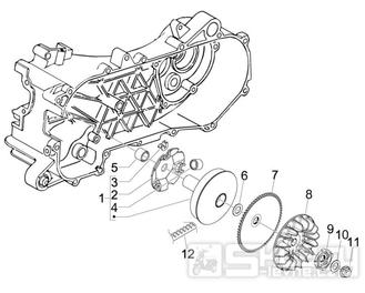 1.13 Řemen variátoru, variátor - Gilera Runner 50 PureJet ST 2008 (ZAPC46200)