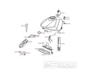 F11 Nádrž a palivový kohout - Kymco Quannon 125 Naked