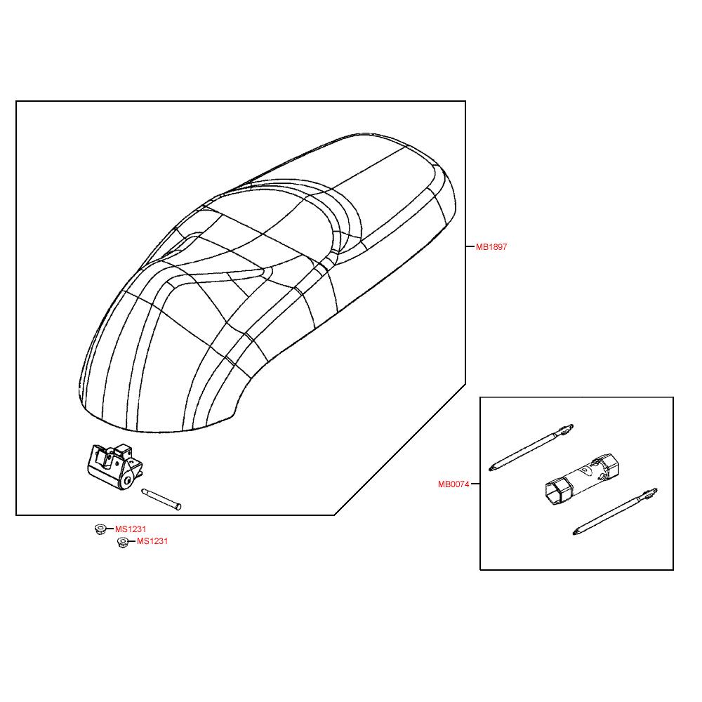 F09 Sedačka a nářadí - Kymco-Like 125 KN25AA