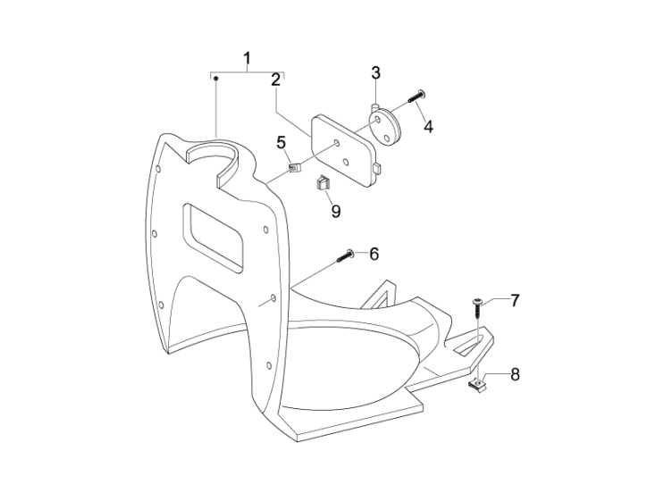 2.30 Předkolenní plast - Gilera Stalker 50 Naked 2008 (UK - ZAPC40102)