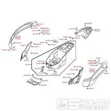 F12 Úložný prostor pro přilbu / zadní kapotáž - Kymco People S 125