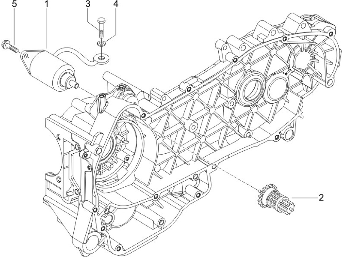 1.20 Elektrický startér motoru - Gilera Runner 125 "SC" VX 4T 2006-2007 (ZAPM46100)