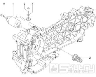 1.20 Elektrický startér motoru - Gilera Runner 125 "SC" VX 4T 2006-2007 (ZAPM46100)