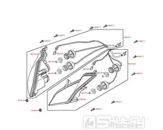 F01 Přední světla - Kymco Downtown 300i ABS SK60AB
