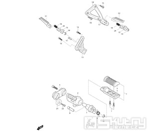 33 Stupačky / Řadící páka - Hyosung GV 650i E