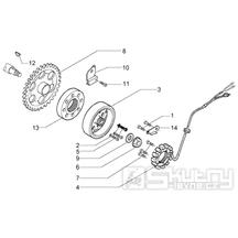 T12 Magneto dobíjení - Gilera Nexus 500ccm 4T LC do roku 2005 (ZAPM35200... , ZAPM3510...)