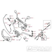 F03 Řidítka, zrcátka, ovládání a kapotáž - Kymco Heroism 125/150