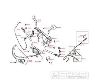 F03 Řidítka, zrcátka, ovládání a kapotáž - Kymco Heroism 125/150