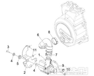 1.19 Vodní čerpadlo - Gilera Nexus 125ie 4T LC 2009 (ZAPM35700)