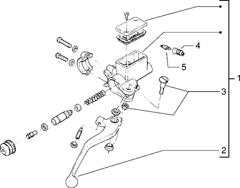 T28 Brzdová páčka - Gilera RK 50 (VTBC 08000 0001001)