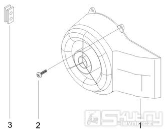 1.23 Kryt magneta dobíjení, olejový filtr - Gilera Stalker 50 2T 2007-2008 (ZAPC40100)